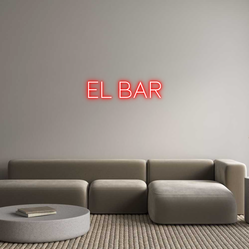 Custom Neon Sign Online Editor EL BAR