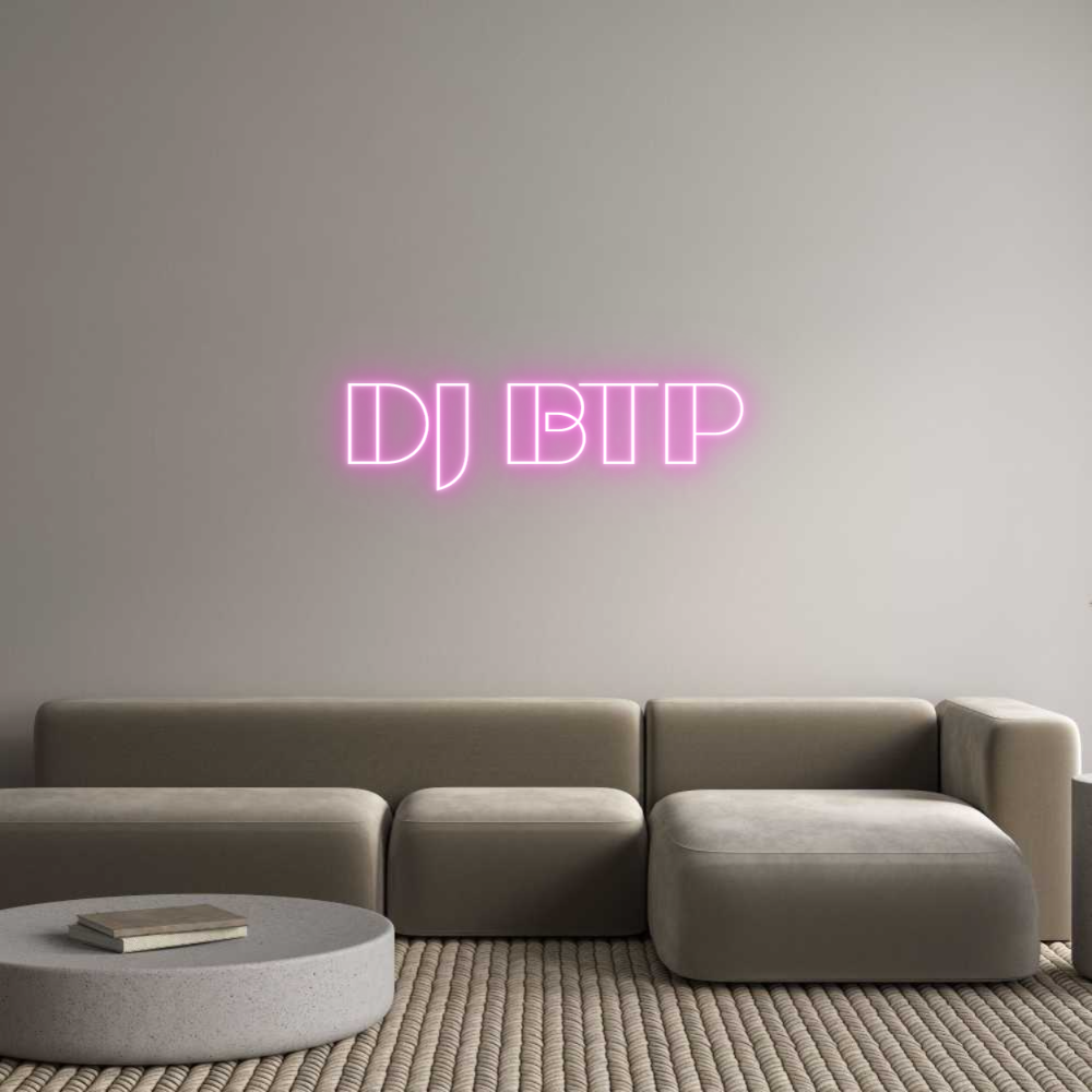 Custom Neon Sign Online Editor DJ BTP