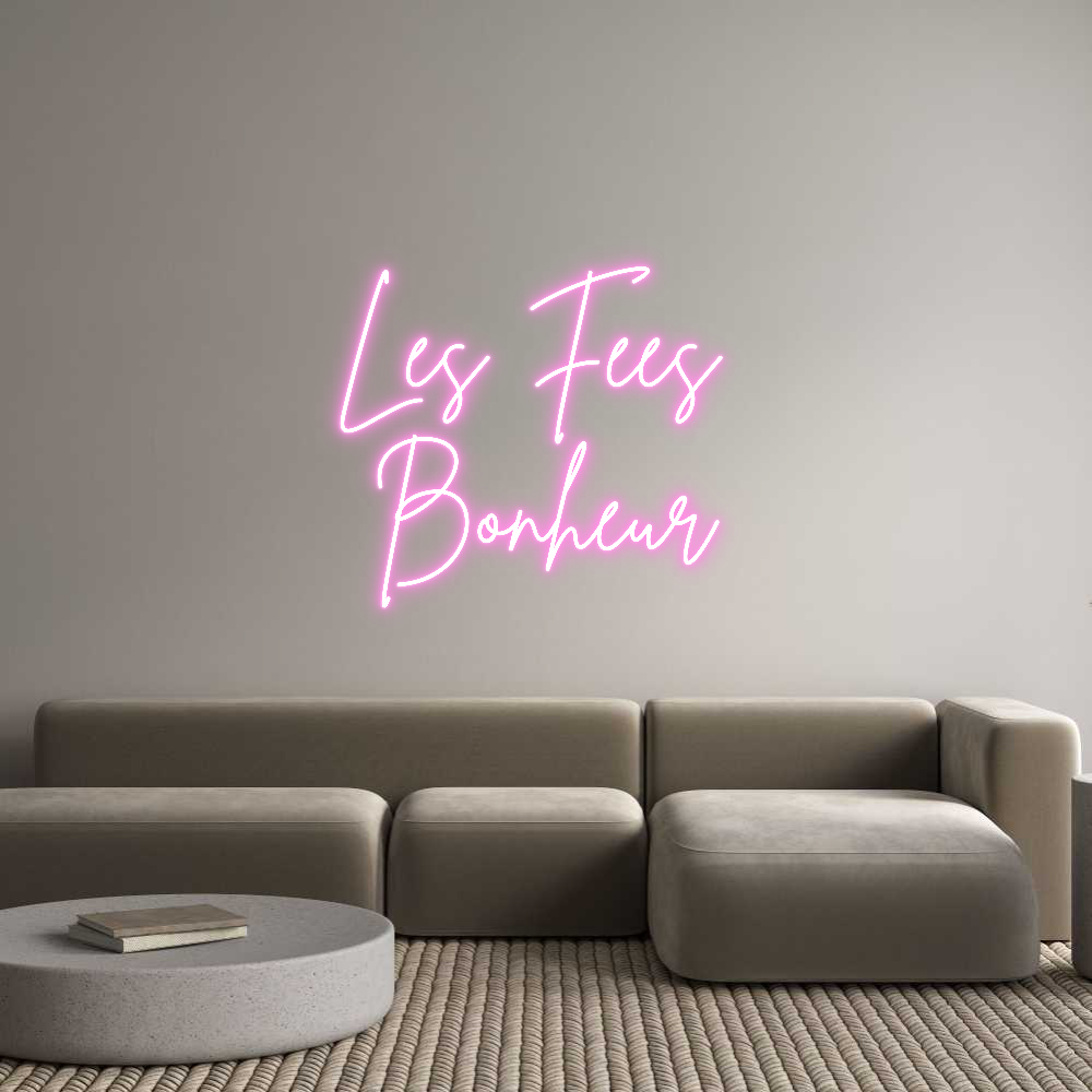 Custom Neon Sign Online Editor Les Fées 
Bo...