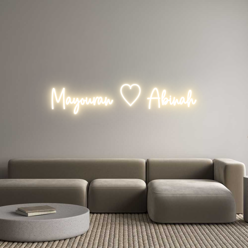 Custom Neon Sign Online Editor Mayouran ♡ Ab...