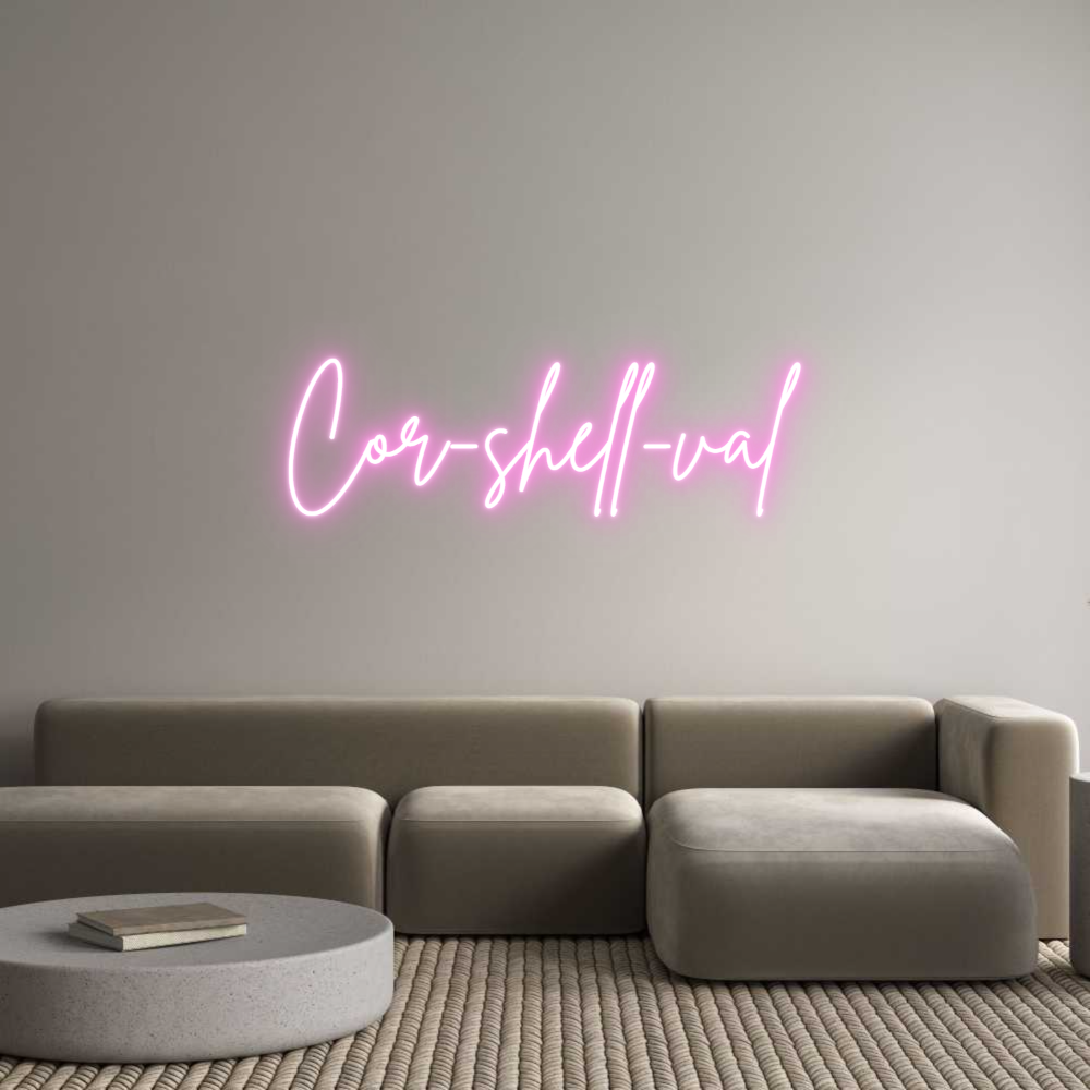 Custom Neon Sign Online Editor Cor-shell-val