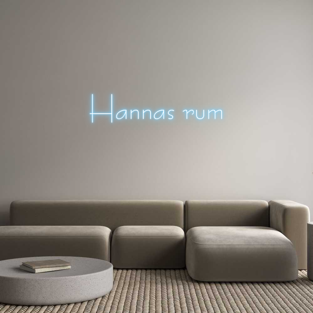 Custom Neon Sign Online Editor Hannas rum
