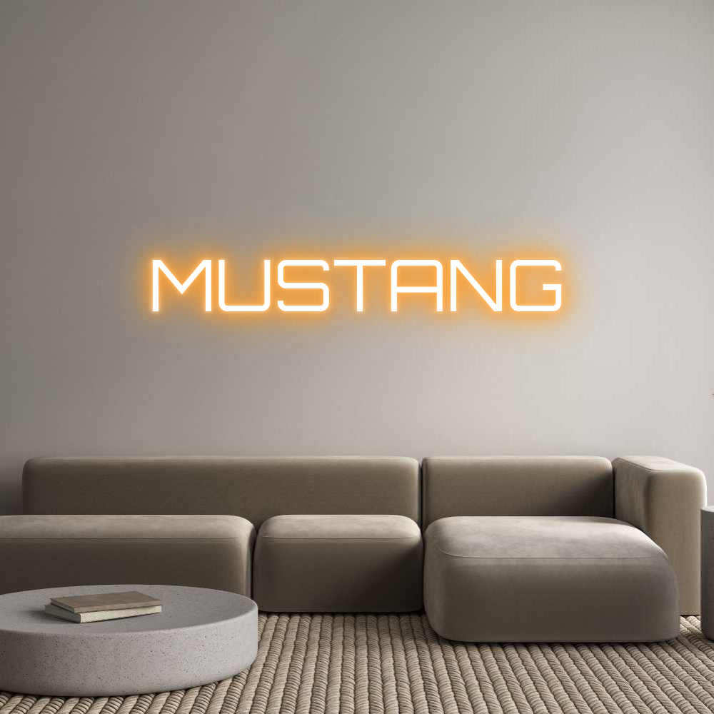 Custom Neon Sign Online Editor MUSTANG