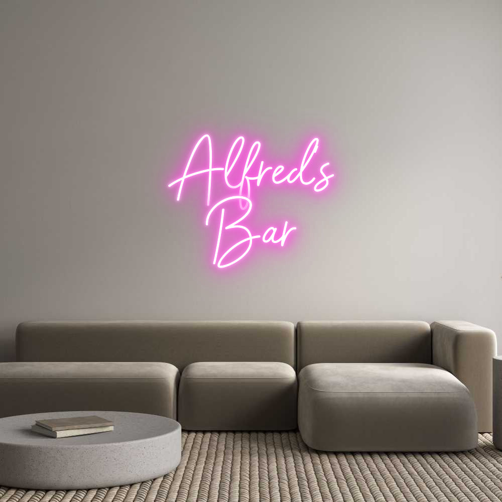 Editor online di insegne al neon personalizzate Alfred's
Sbarra