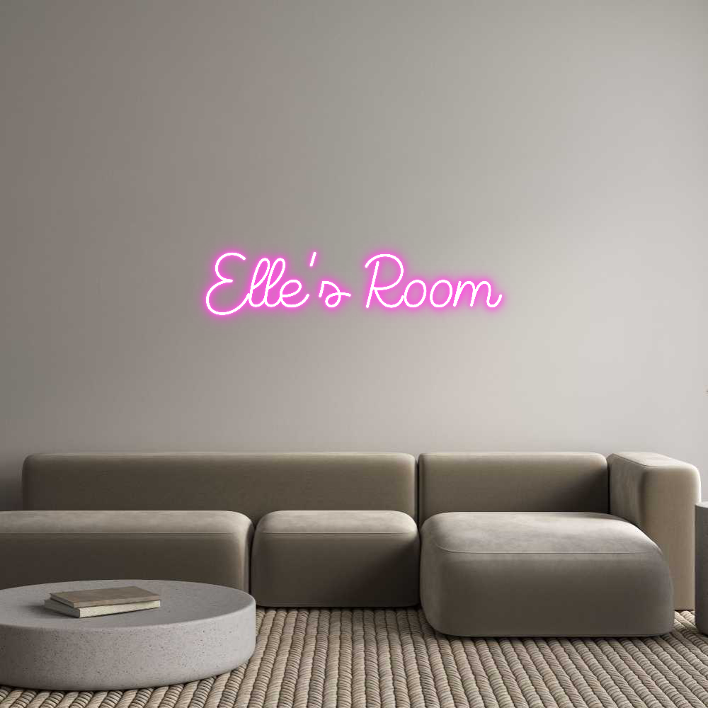 Insegna al neon personalizzata Editor online Elle's Room