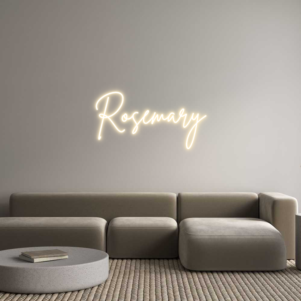 Custom Neon Sign Online Editor Rosemary