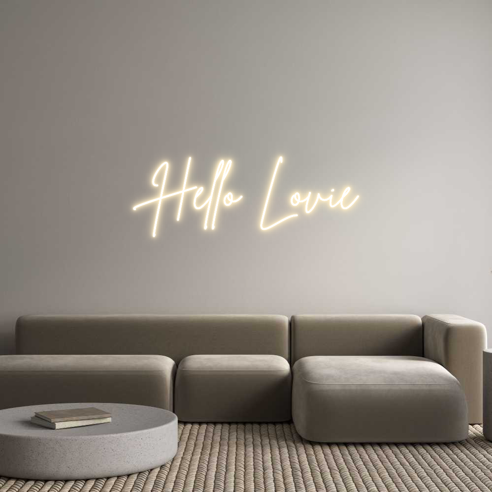 Custom Neon Sign Online Editor Hello Lovie