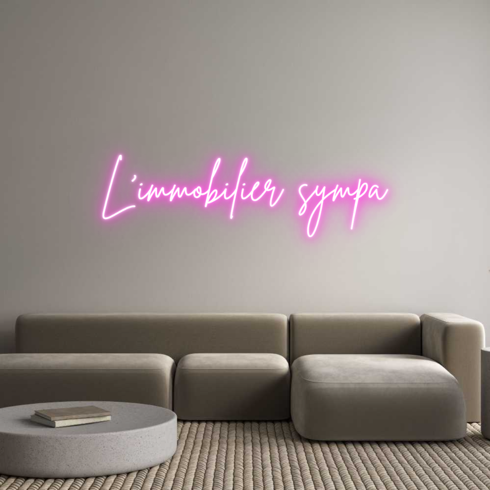 Custom Neon Sign Online Editor L'immobilier ...