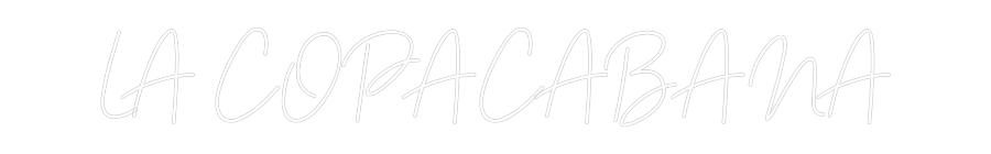 Custom Neon Sign Online Editor LA COPACABANA