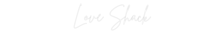 Editor en línea de letreros de neón personalizados Love Shack