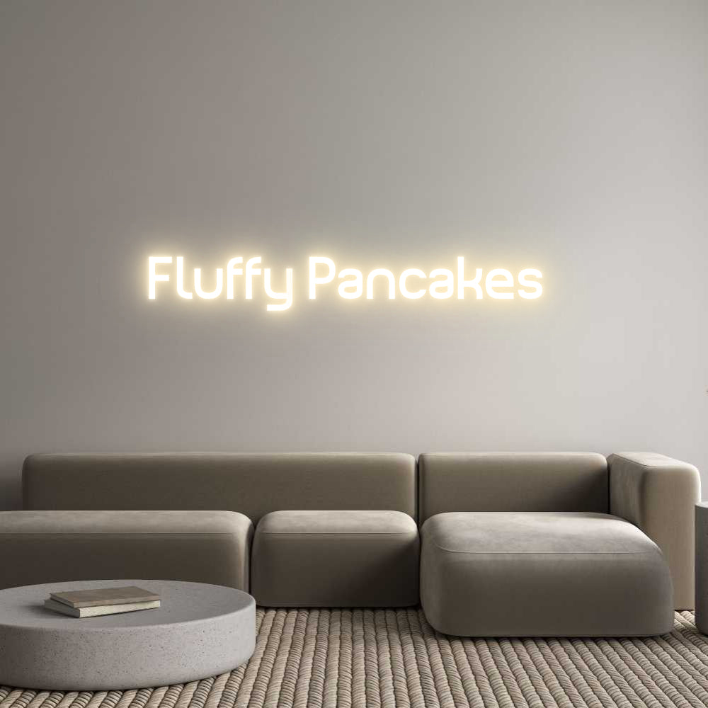 Custom Neon Sign Online Editor Fluffy Pancak...