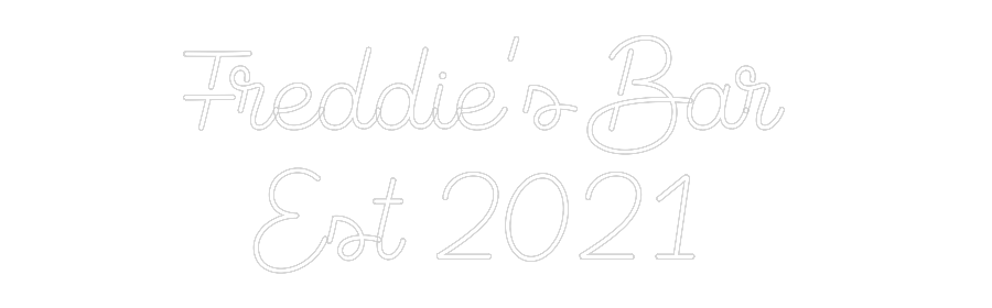 Editor online di insegne al neon personalizzate Freddie's Bar...