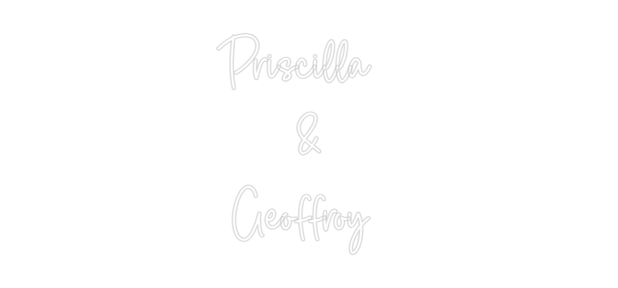 Custom Neon Sign Online Editor Priscilla  
...