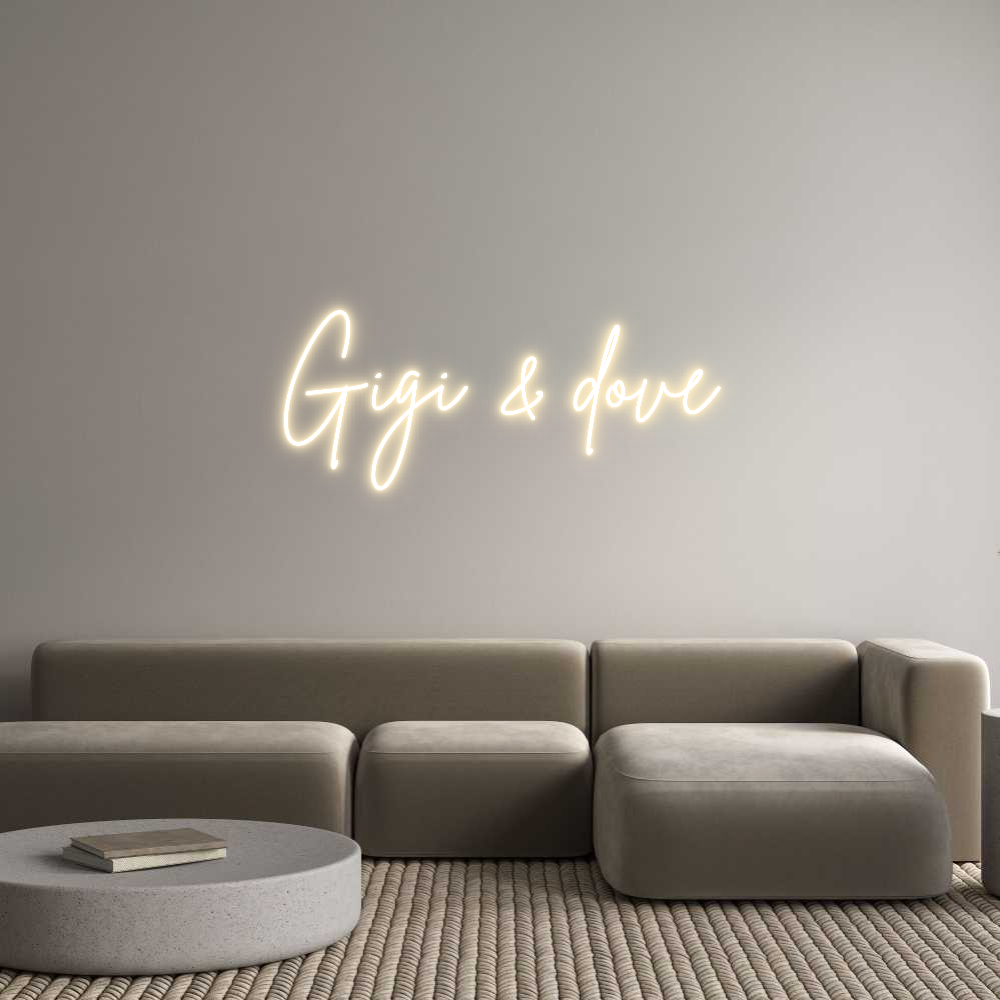 Egendefinert Neon Sign Online Editor Gigi & dove