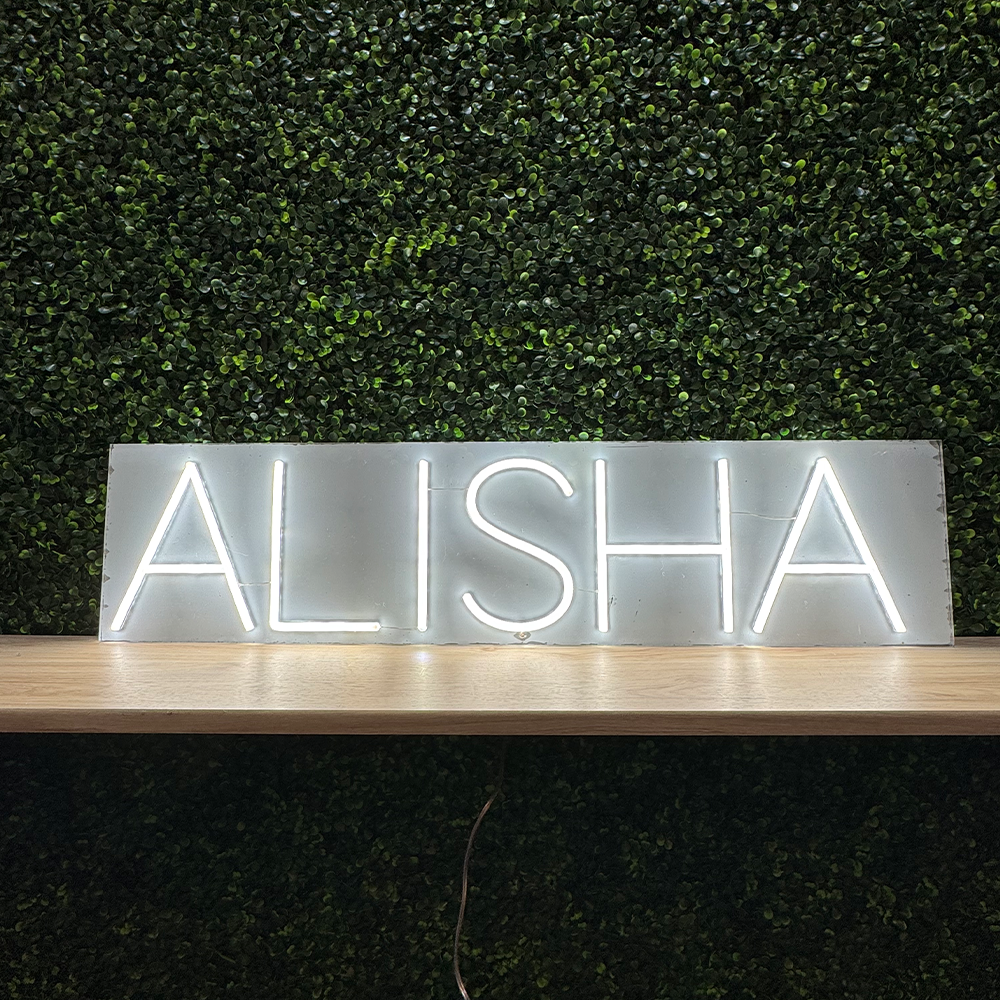 Letrero de neón LED Alisha RS - Hecho en Londres