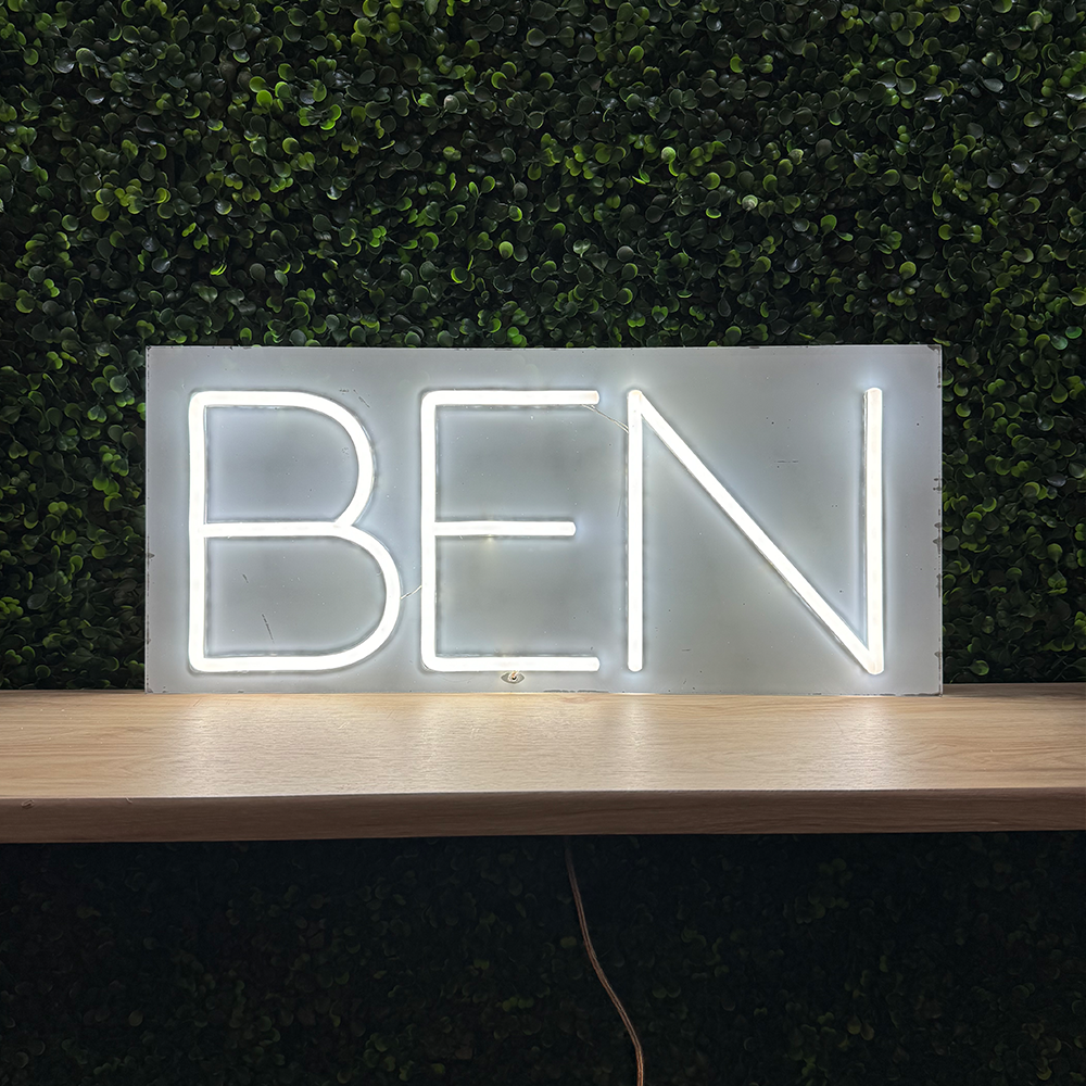 Insegna al neon LED Ben RS - Prodotto a Londra