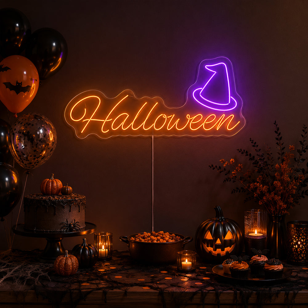 Halloween ledde neonskylt - gjord i London neonskyltar