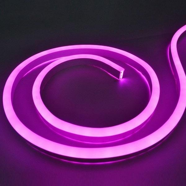 Bande lumineuse néon LED double violette 8x16mm
