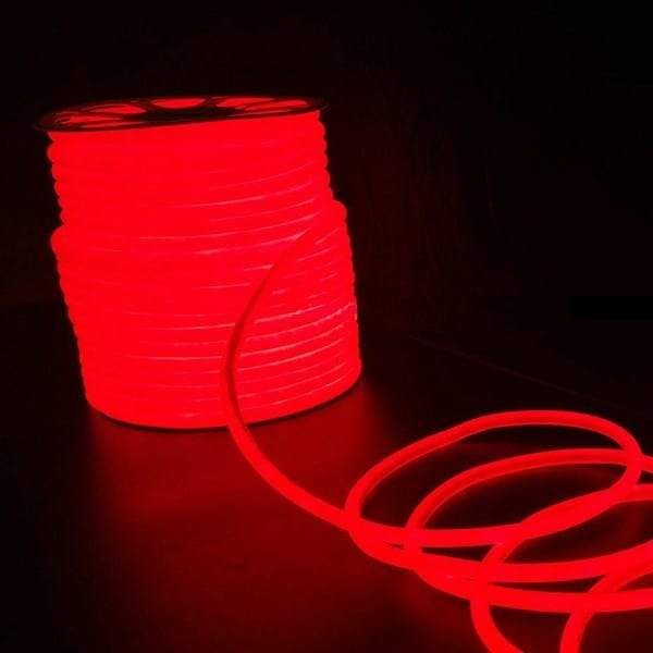 luzes de néon vermelhas em formato de faixa