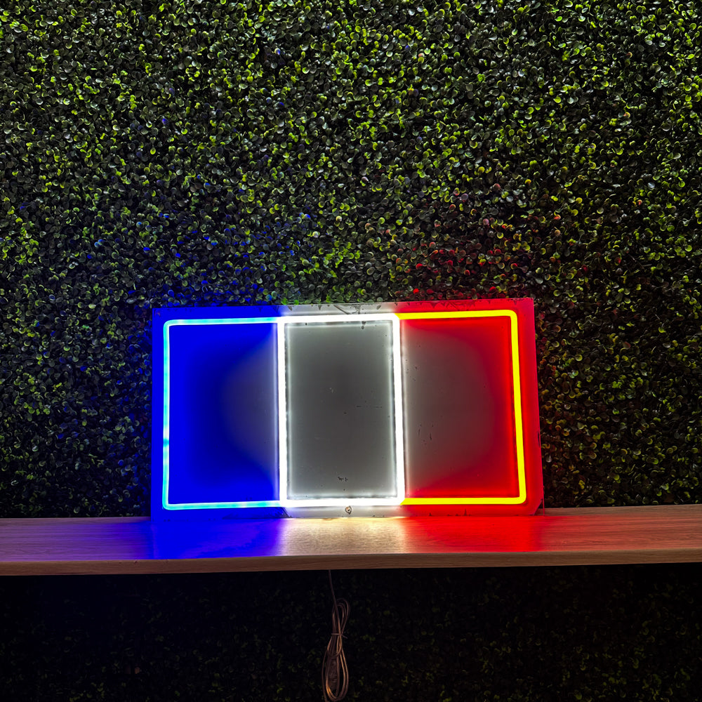 Ranskan lippu RS LED-valokyltti - valmistettu Lontoossa