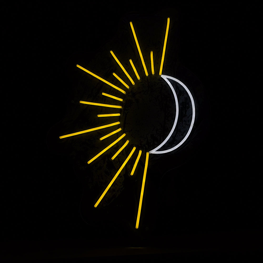 El sol y la luna RS LED letrero de neón