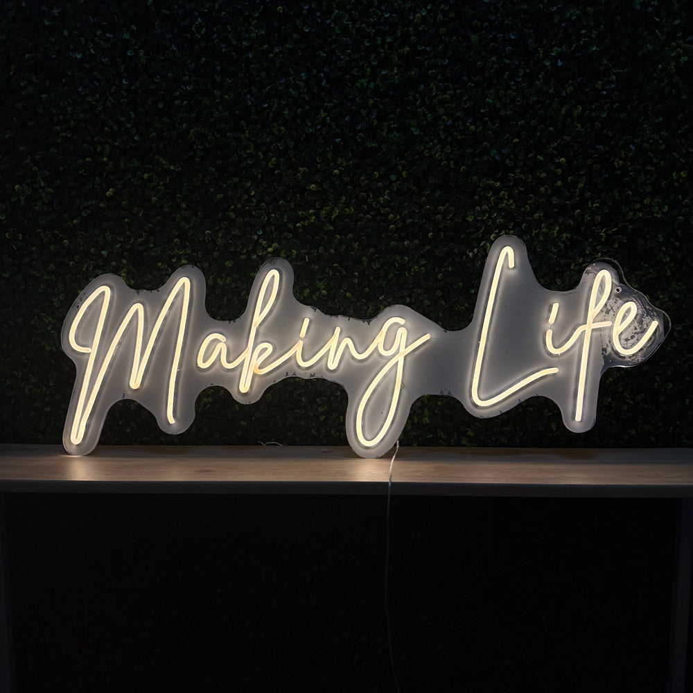 Insegna al neon LED Making Life RS - Prodotto a Londra