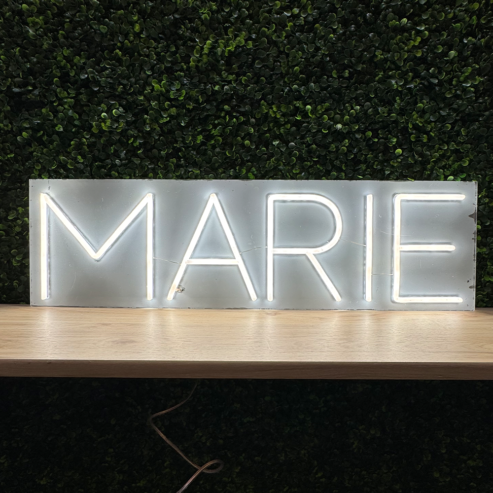 Letreiro de néon LED Marie RS - fabricado em Londres