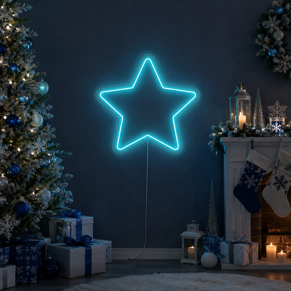 Star LED Neon Sign - Planet Neon lavet i London Neon -tegn