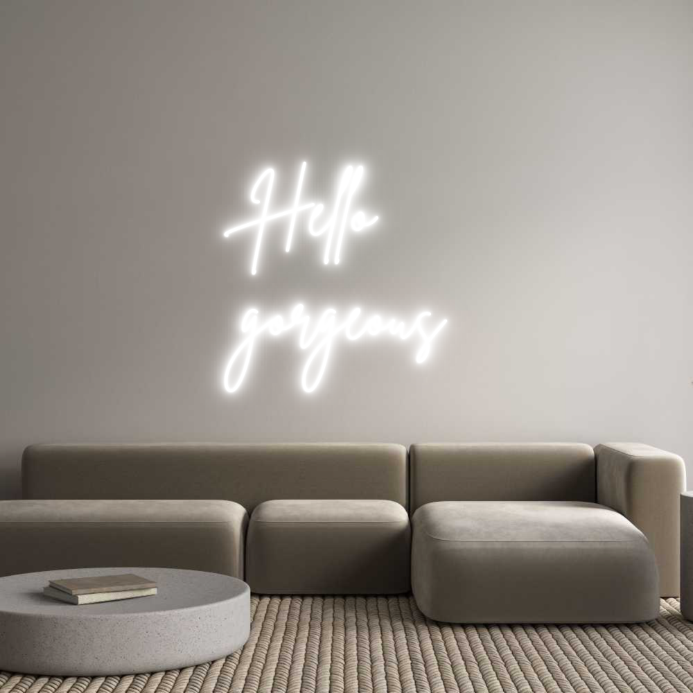 Editor en línea de letreros de neón personalizados Hola
precioso...