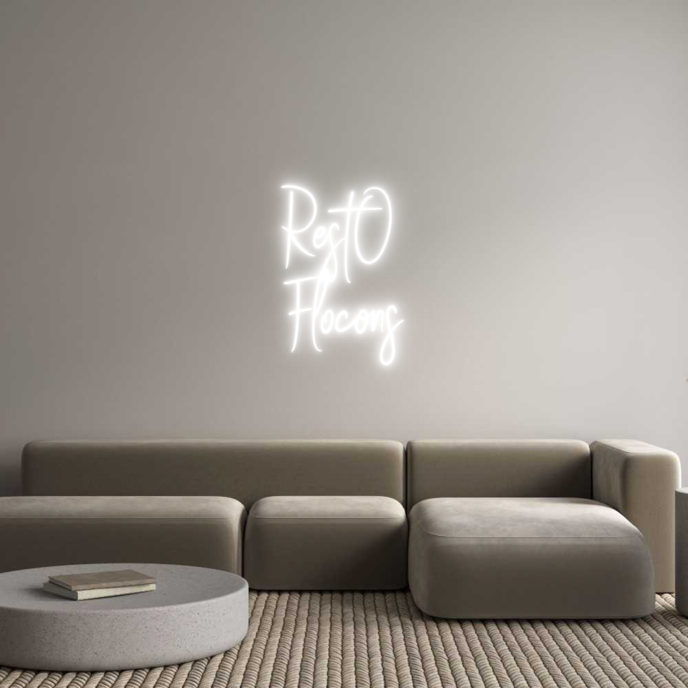 Custom Neon Sign Online Editor Rest'O 
Floc...