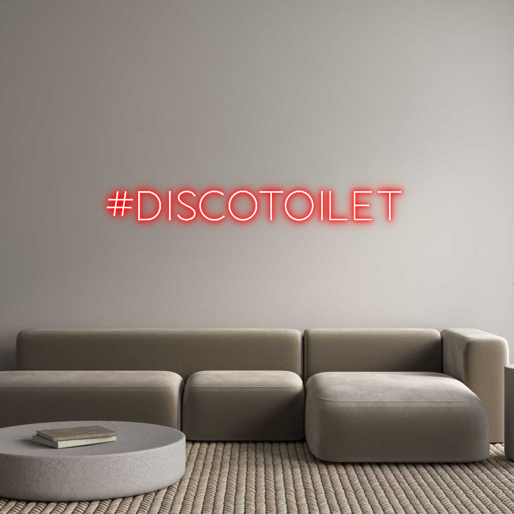 Custom Neon Sign Online Editor #DISCOTOILET