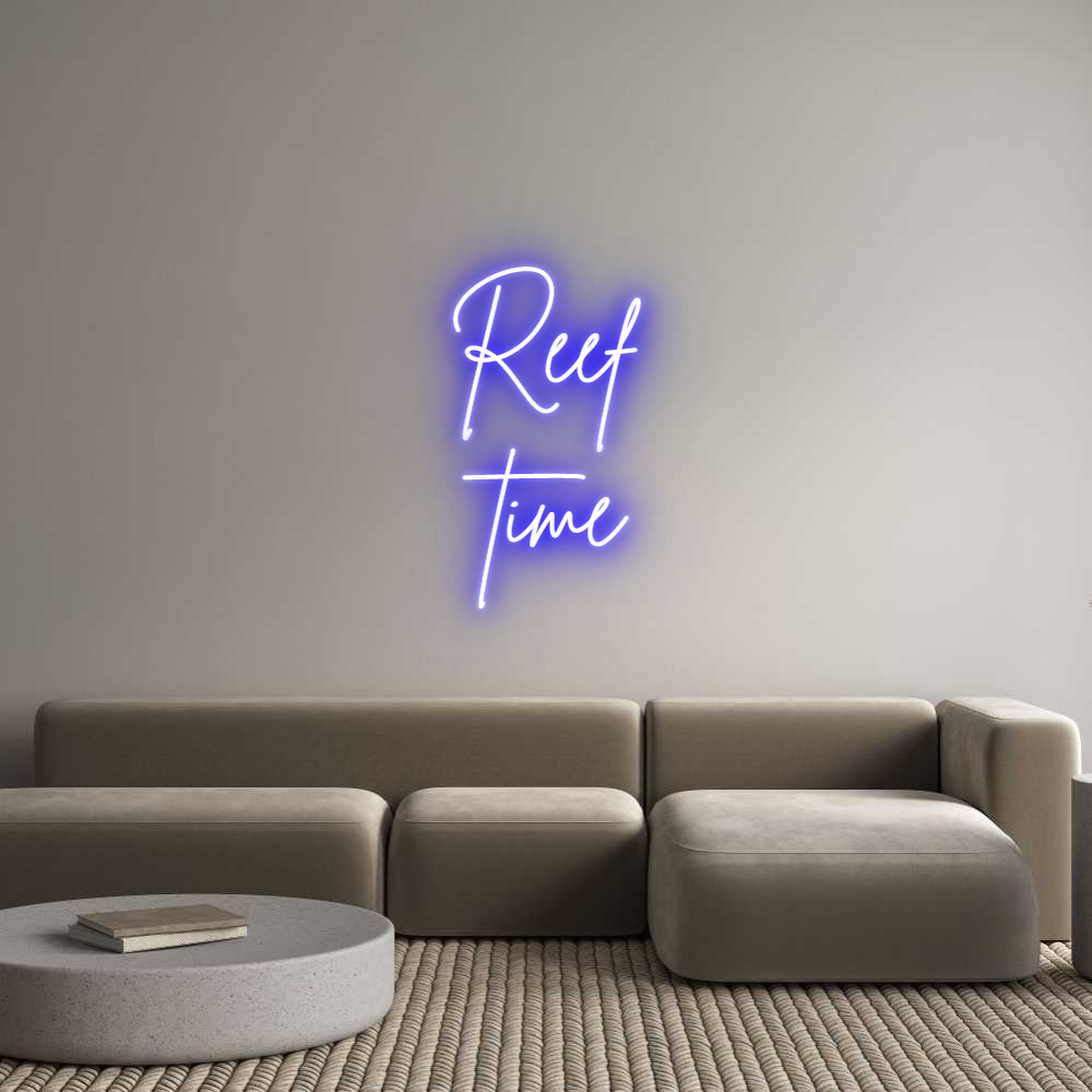 Aangepaste neonreclame online-editor Reef
tijd