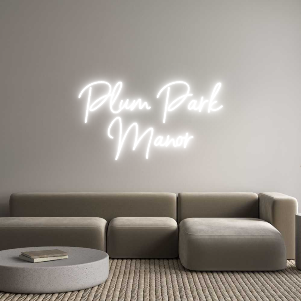 Editor on-line de letreiros neon personalizados Plum Park
Mãe...