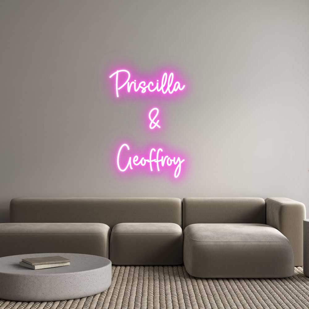Custom Neon Sign Online Editor Priscilla  
...