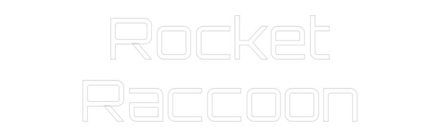 Benutzerdefinierter Neonschild-Online-Editor „Rakete“
Waschbär