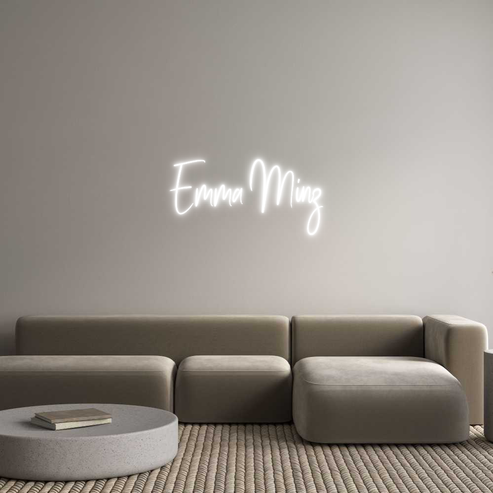 Editora on-line de letreiros de neon personalizados Emma Minz