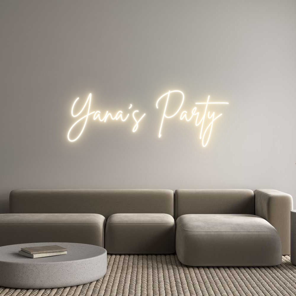 Custom Neon Sign Online Editor Yana's Party