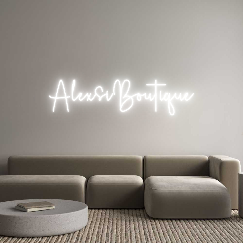 Editor online di insegne al neon personalizzate AlexsiBoutique