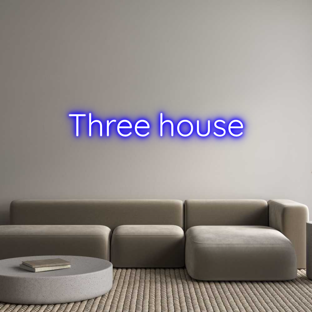 Custom Neon Sign Online Editor Three house