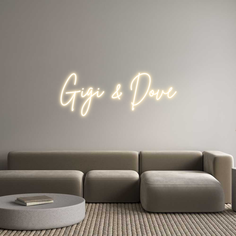 Custom Neon Sign Online Editor Gigi & Dove