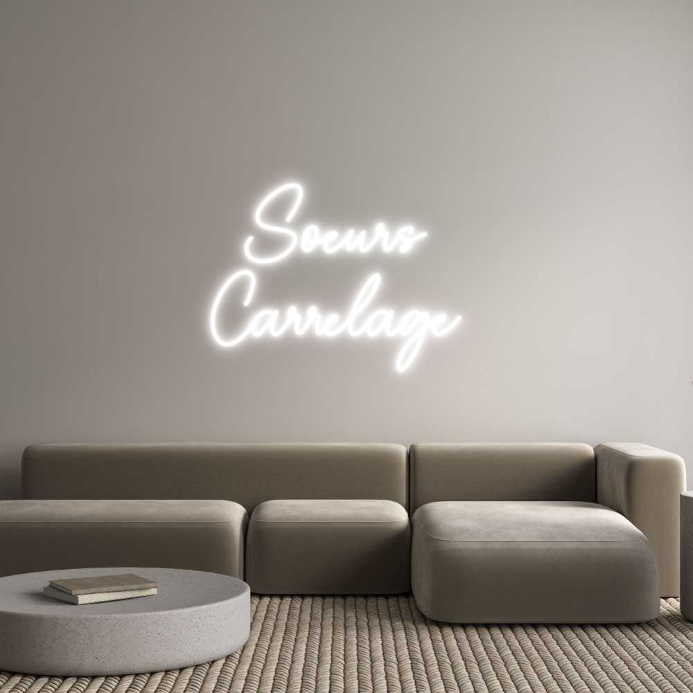 Custom Neon Sign Online Editor Soeurs 
Carr...