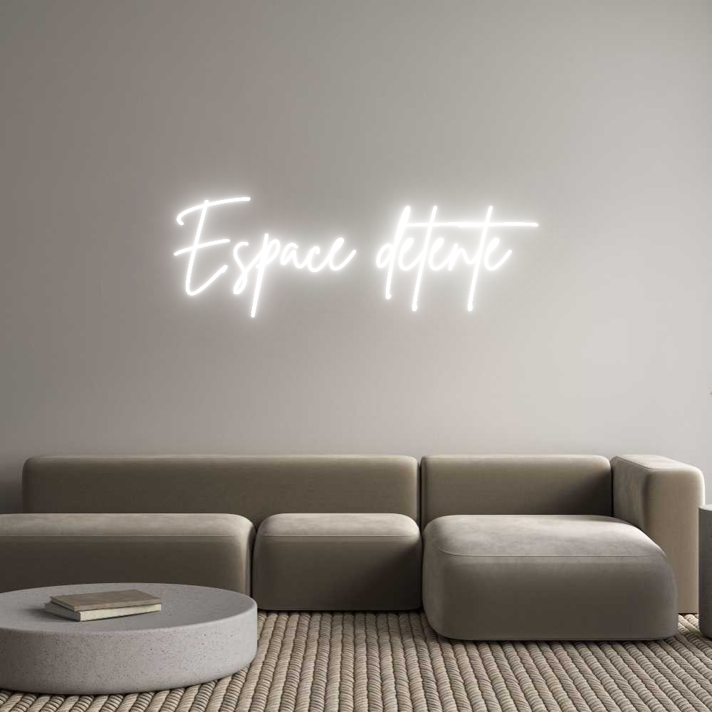 Editor on-line de letreiro de néon personalizado Espace détent...