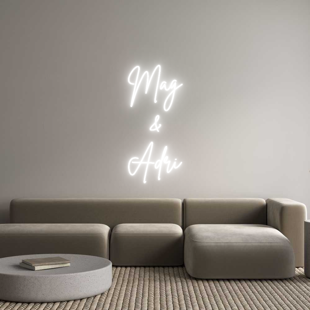 Insegna al neon personalizzata Editor online Mag
&
Adri