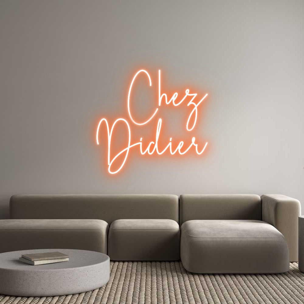 Editor on-line de letreiros de neon personalizados Chez
Didier