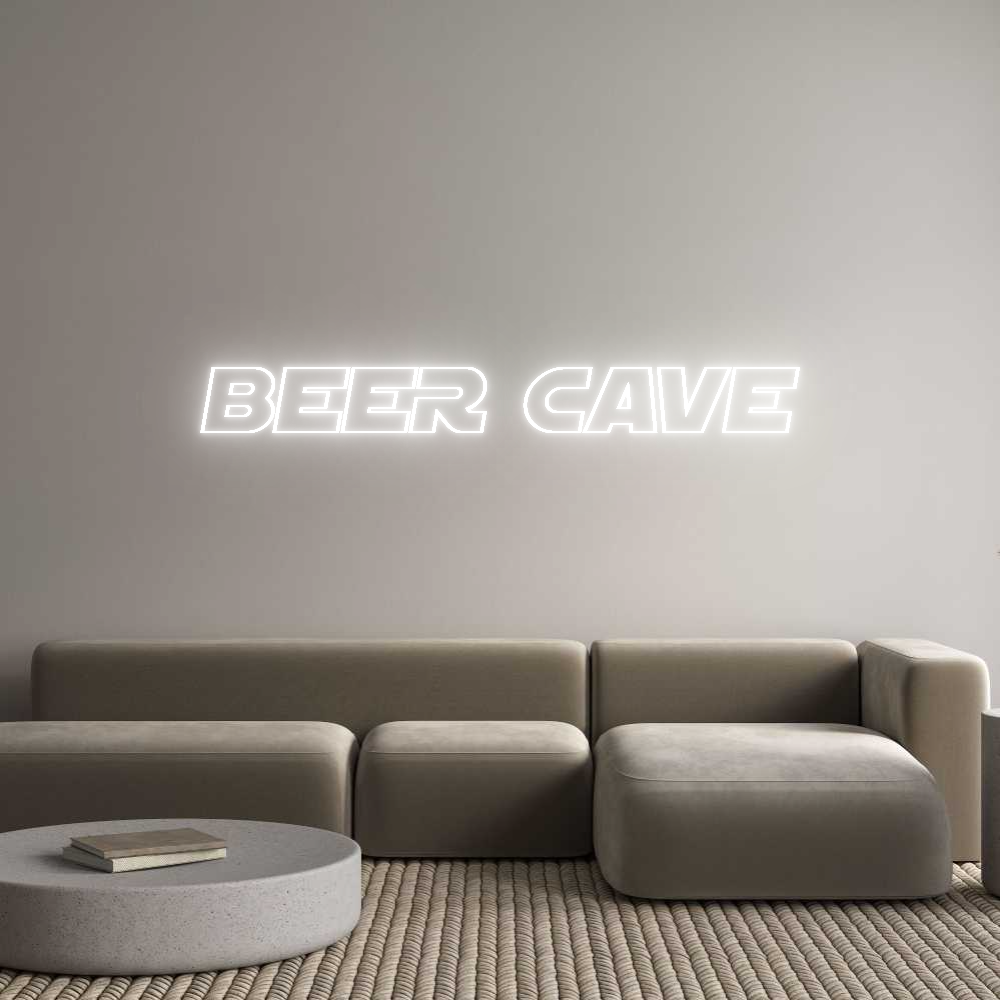 Editor online di insegne al neon personalizzate BEER CAVE