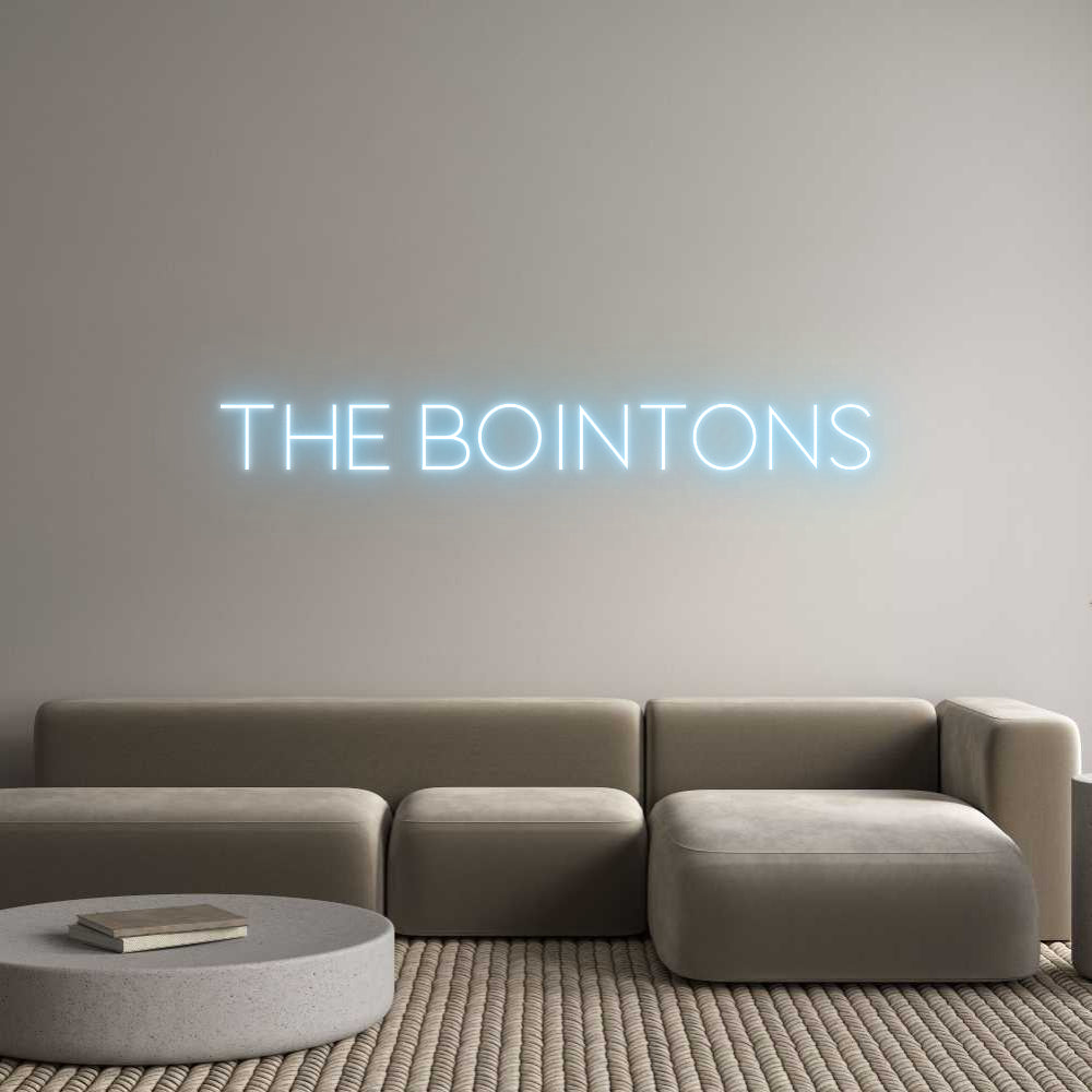 Aangepaste neonreclame online-editor The Bointons