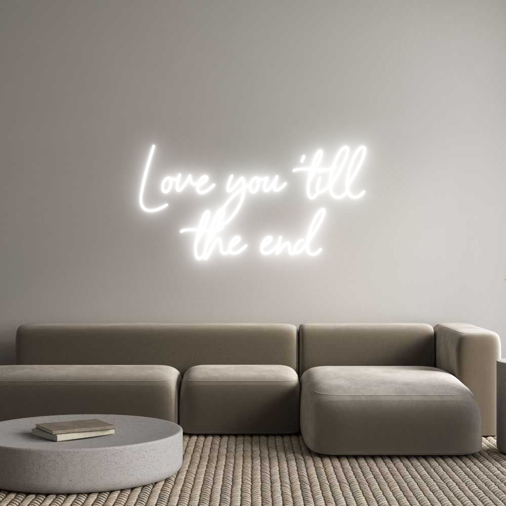 Editor on-line de letreiros de neon personalizados Te amo até...