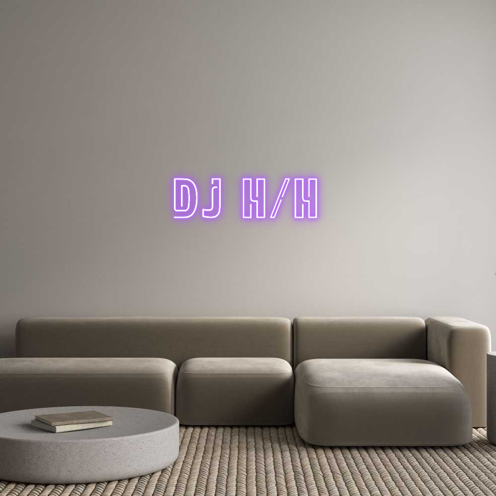 Custom Neon Sign Online Editor DJ H/H