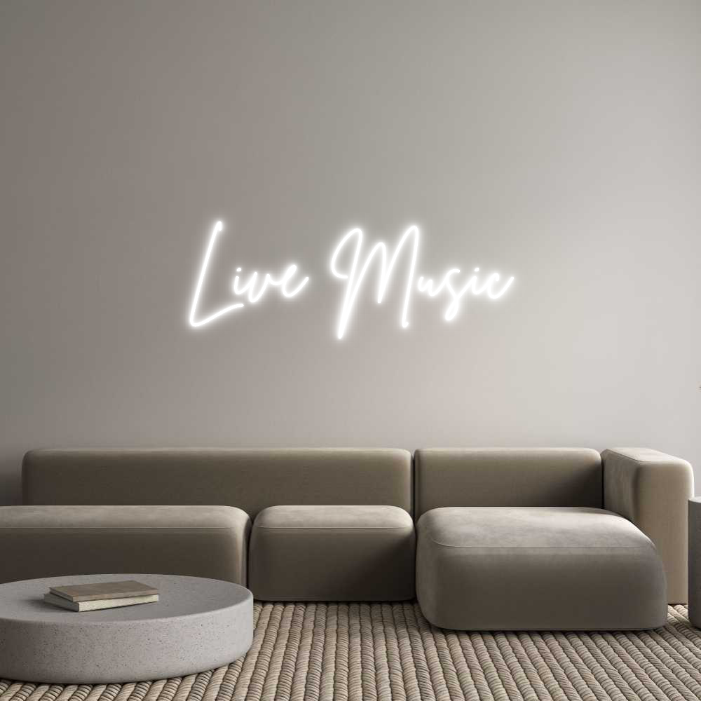 Custom Neon Sign Online Editor Live Music