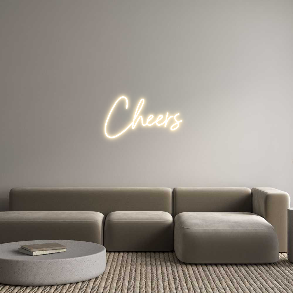 Editor on-line de letreiros de neon personalizados Cheers